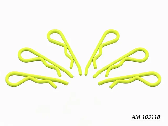 Arrowmax Body Clip AM-103118 clips jaune fluo 1/8 x6