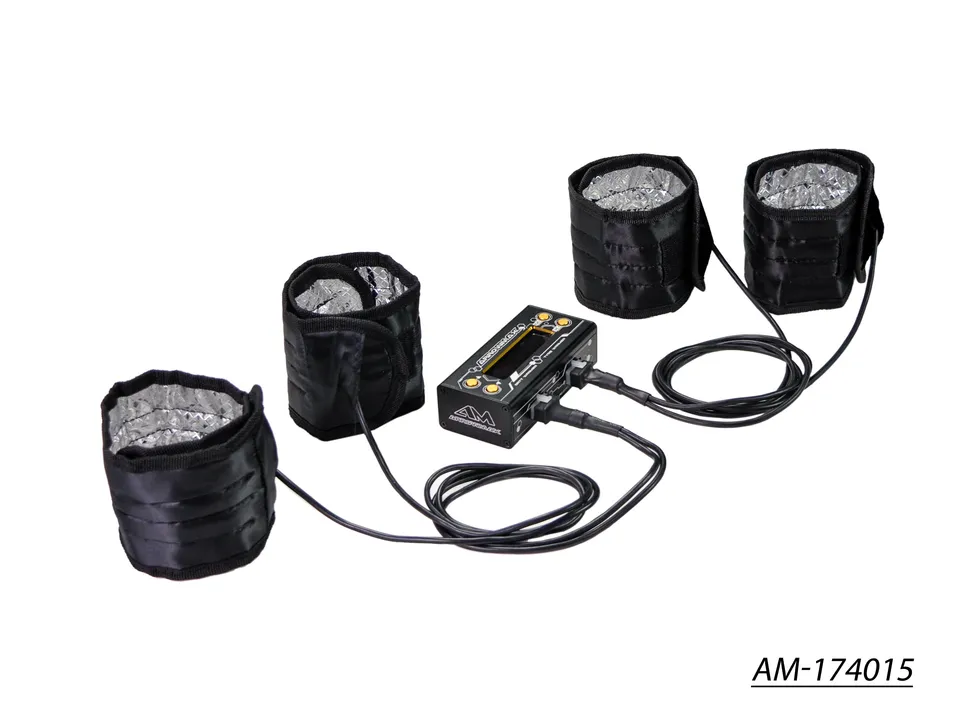 Arrowmax AM Tyre Warmer 1/8 Black Golden chauffe-pneu + housse