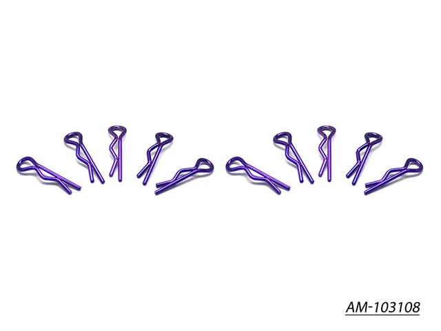 Arrowmax Body Clip AM-103108 clips carrosserie 1/10 violet x10
