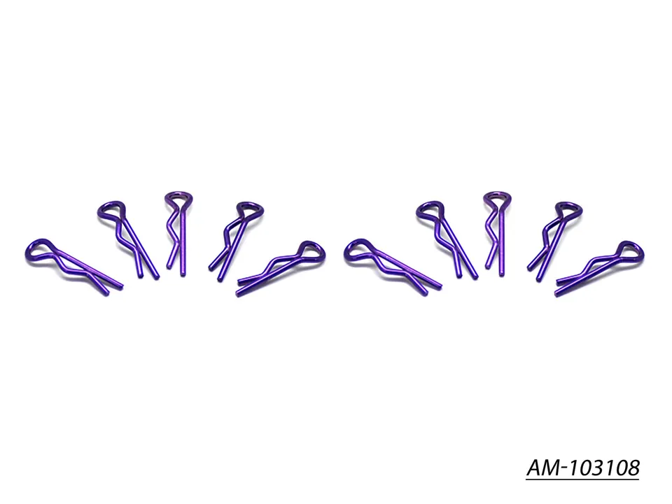 Arrowmax Body Clip AM-103108 clips carrosserie 1/10 violet x10