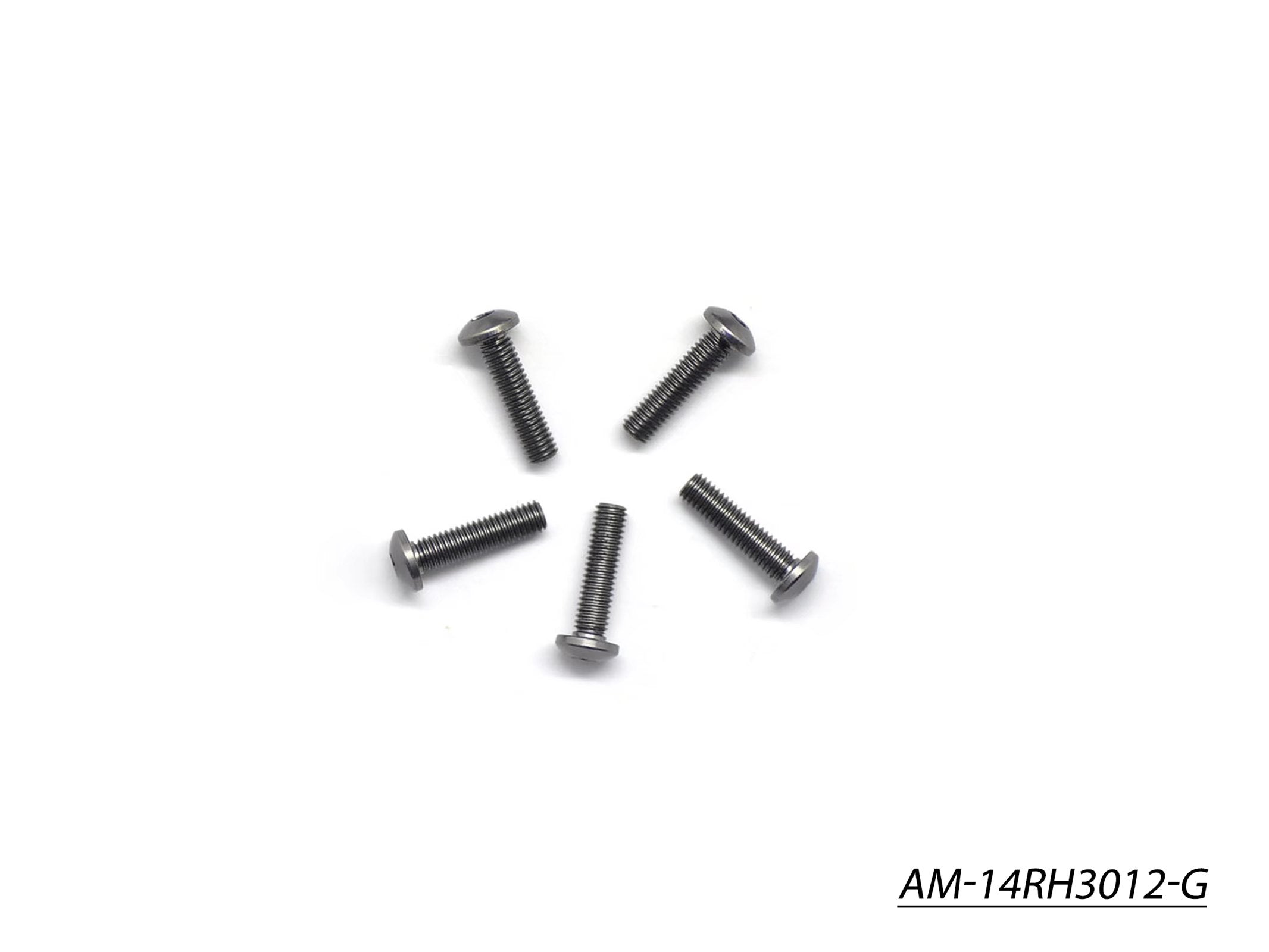 Arrowmax Vis Alu M3x12 Tête Ronde Grise x5 AM-14RH3012-G