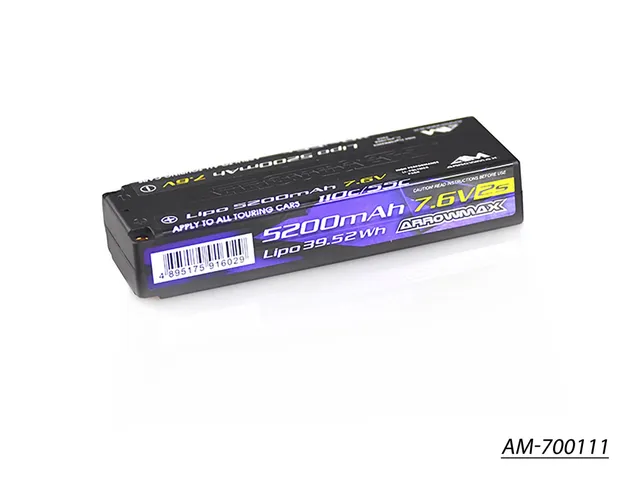Arrowmax 2S LiPo AM-700111 batterie LiPo 5200mAh 7.6V 55C