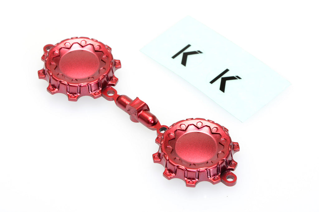 CEN CD0636 Cache Moyeu Rouge KG1 Trident 2pcs Sticker