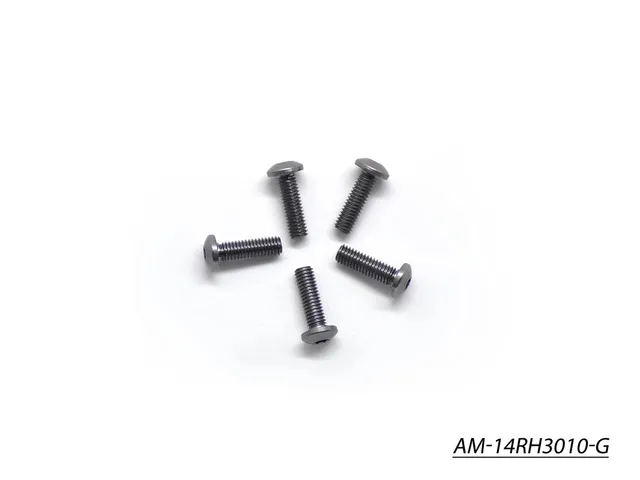 Arrowmax Screws Vis alu M3x10 tête ronde grise x5 7075