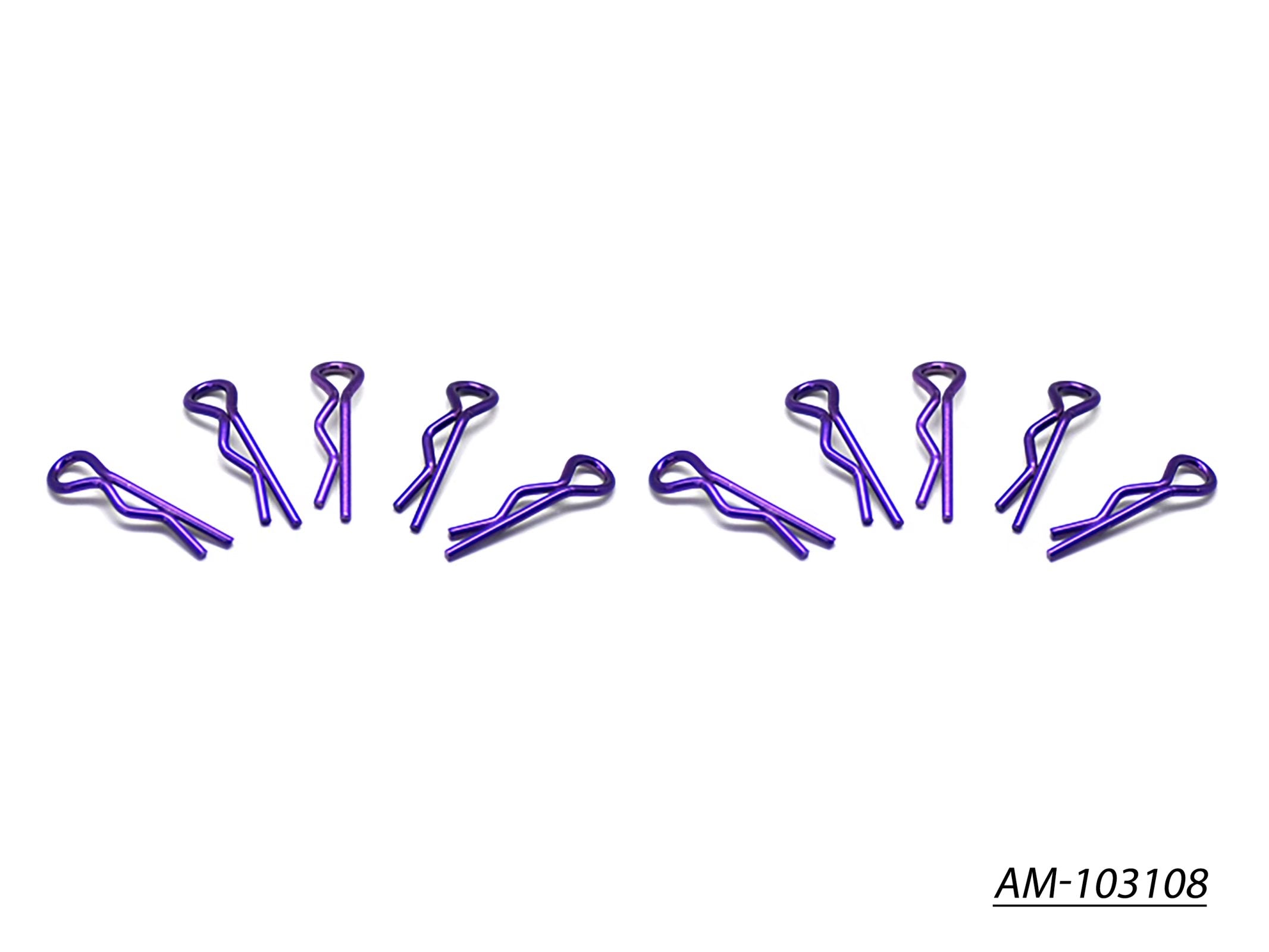 Arrowmax Body Clip AM-103108 clips carrosserie 1/10 violet x10