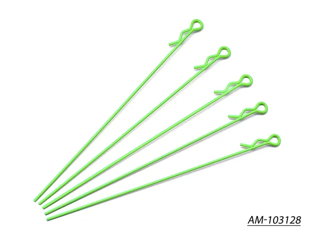 Arrowmax AM-103128 clips carrosserie 1/10 vert fluo x5