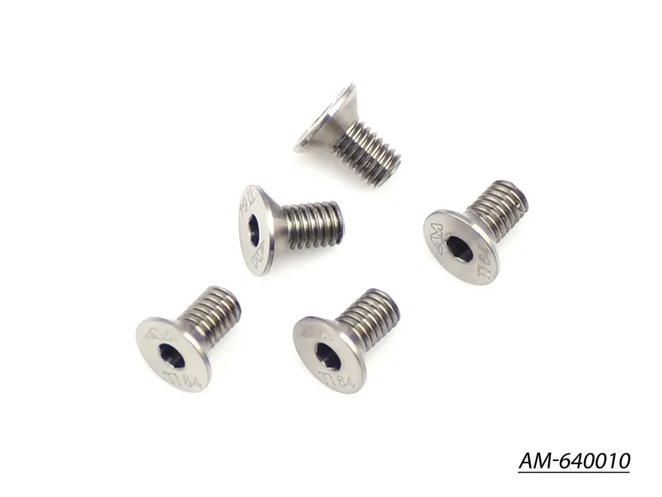 Arrowmax AM-640010 Vis Titane M4x8 Fraisée Lot de 5