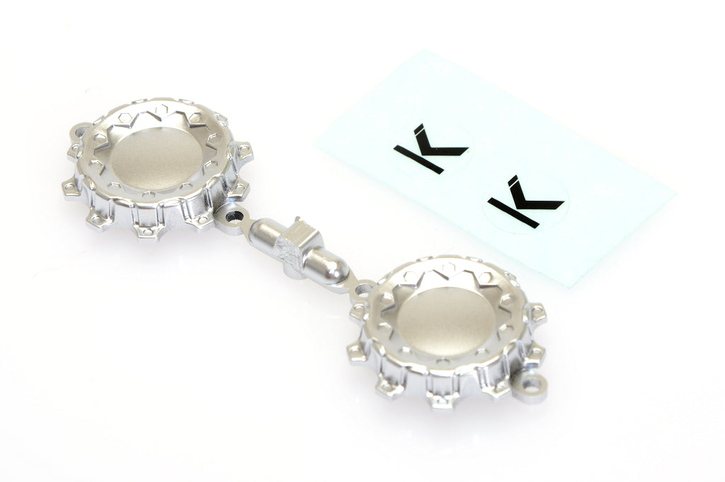 CEN CD0635 capuchon de roue argent Trident 2 pcs