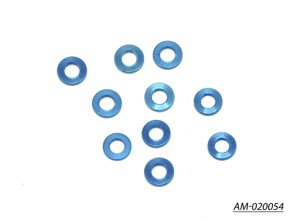 Arrowmax AM-020054 cales alu 3x6x1 mm bleues lot 10