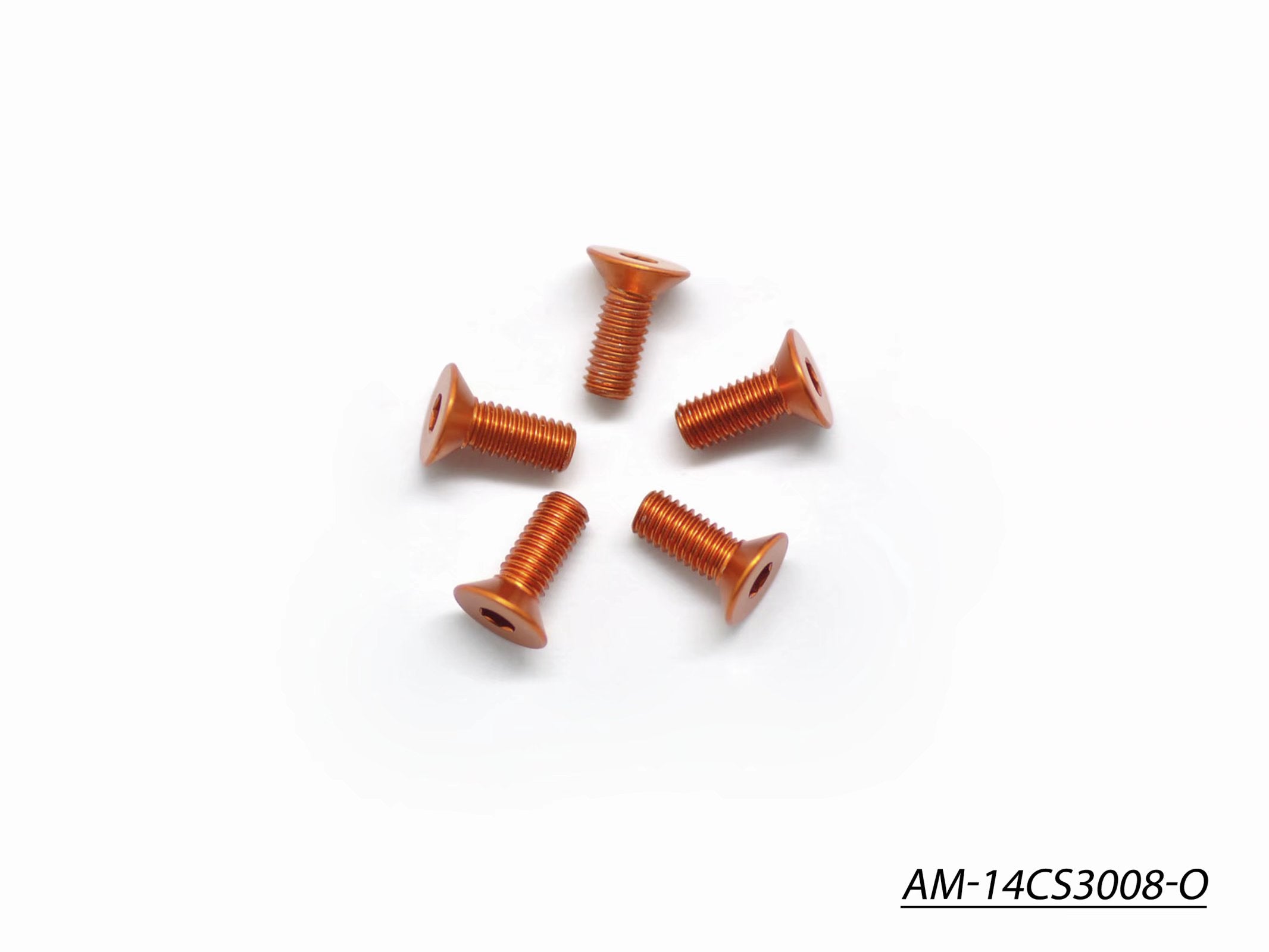 Arrowmax Vis alu fraisée M3x8 orange AM-14CS3008-O lot 5