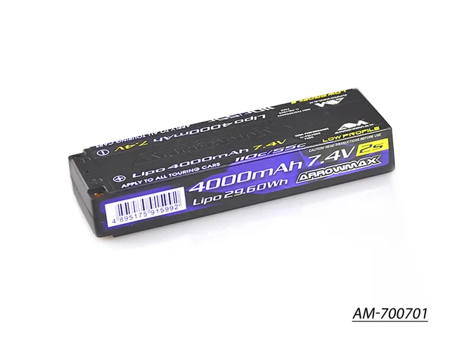 Arrowmax 2S LiPo Batterie 4000mAh 7.4V 55C AM-700701