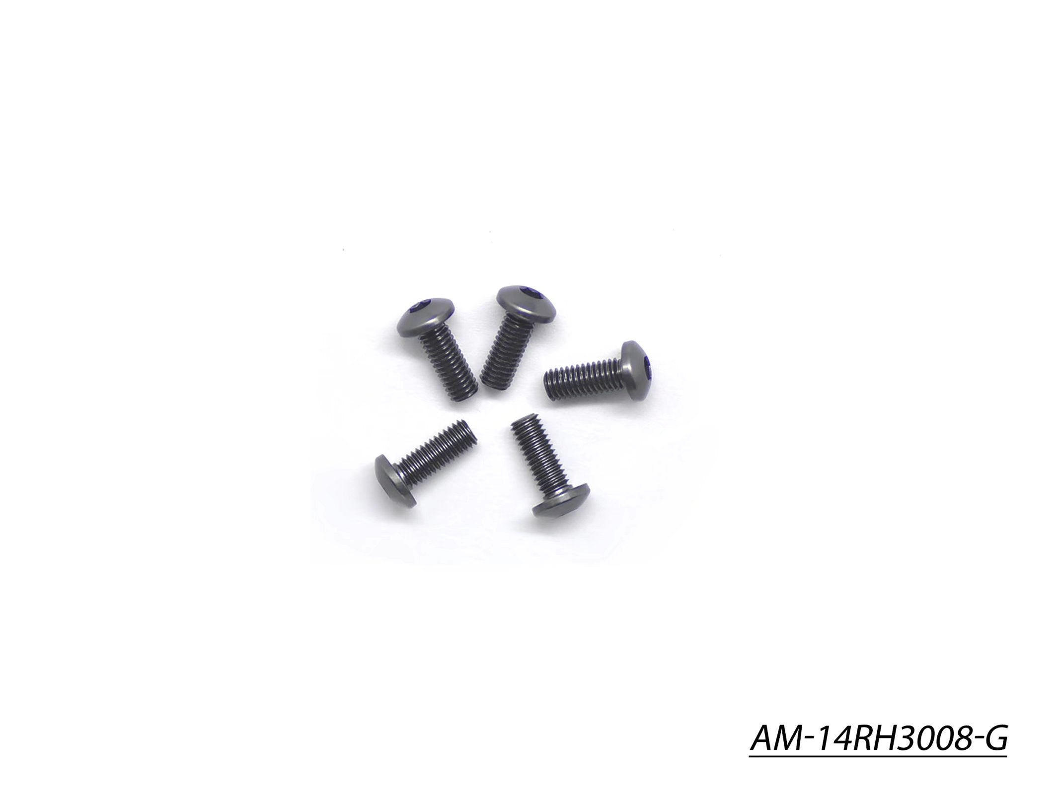 Arrowmax Screws AM-14RH3008-G vis alu M3x8 gris x5