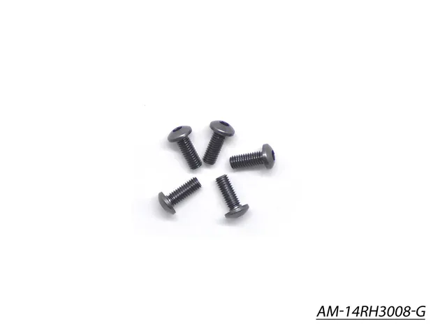 Arrowmax Screws AM-14RH3008-G vis alu M3x8 gris x5
