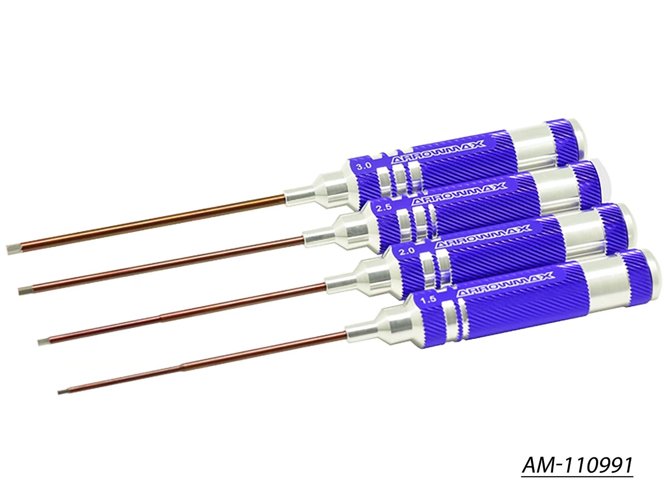 Arrowmax AM-110991 jeu clés allen 1.5-3.0 120mm 4 pcs