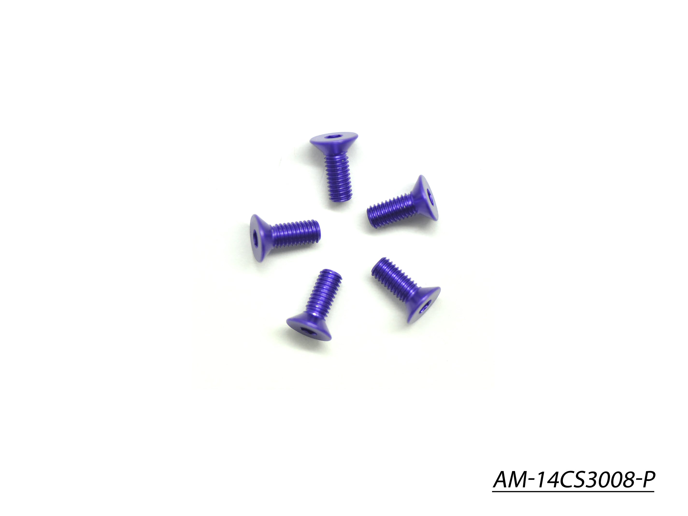Arrowmax Screws Vis Alu Fraisée M3x8 Violette 7075 AM-14CS3008 x5