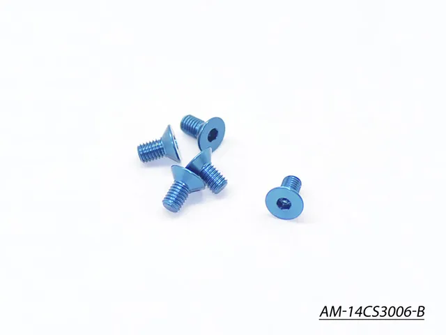 Arrowmax AM-14CS3006-B vis alu M3x6 fraisee bleue x5