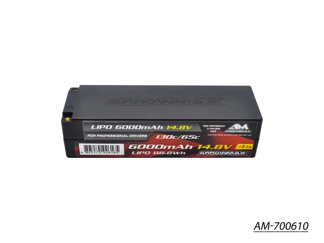 Arrowmax 4S LiPo batterie 6000mAh 14.8V 65C