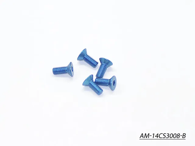 Arrowmax Screws AM-14CS3008-B vis alu M3x8 bleue lot 5