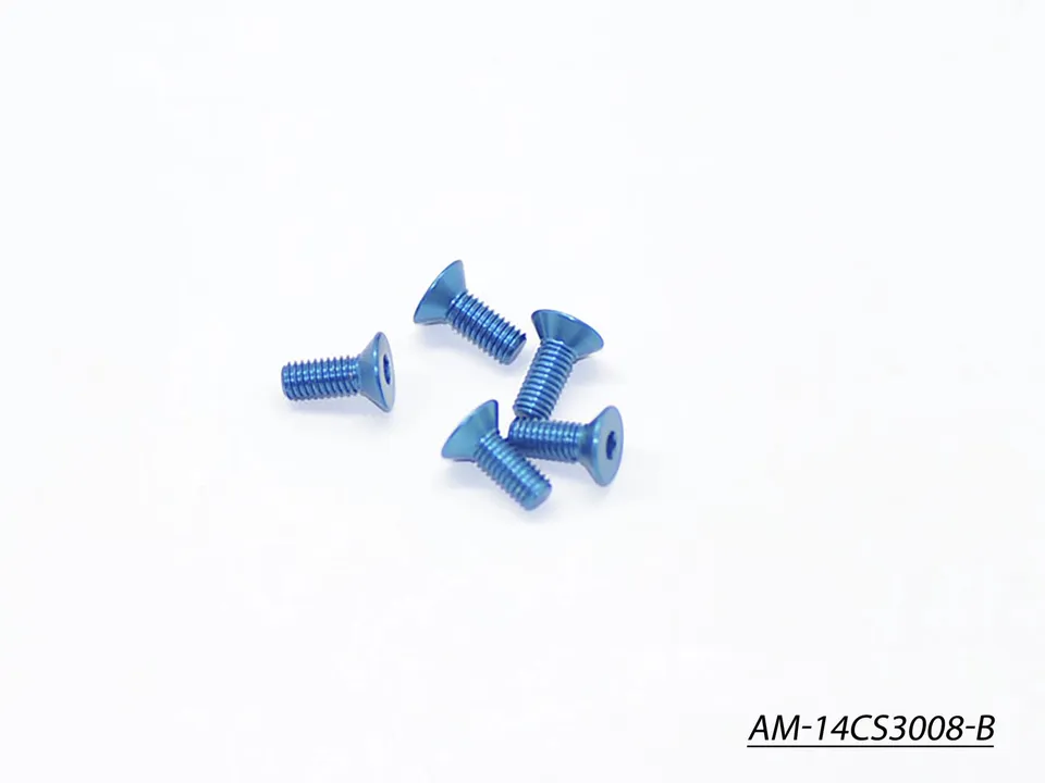 Arrowmax Screws AM-14CS3008-B vis alu M3x8 bleue lot 5