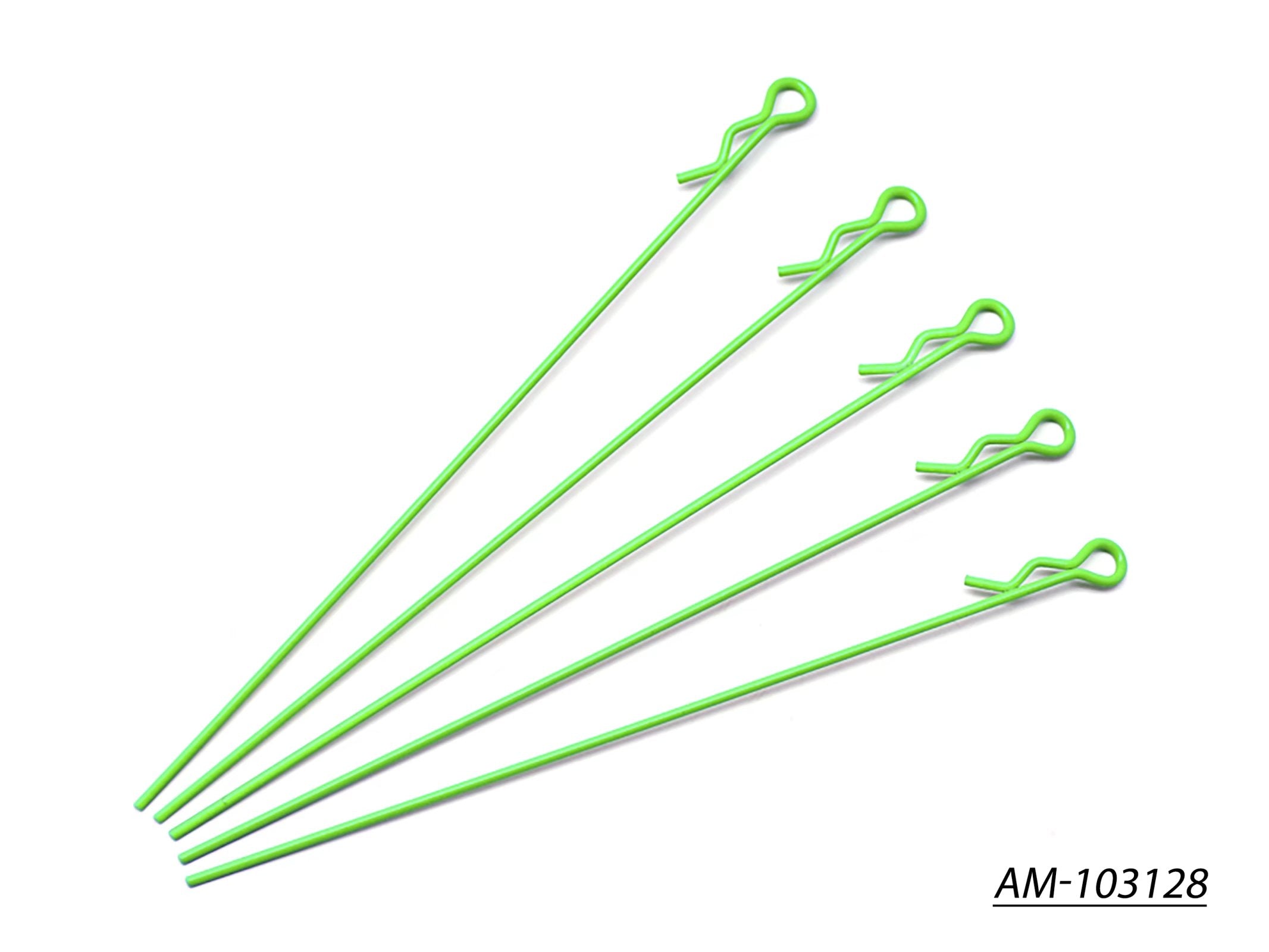 Arrowmax AM-103128 clips carrosserie 1/10 vert fluo x5