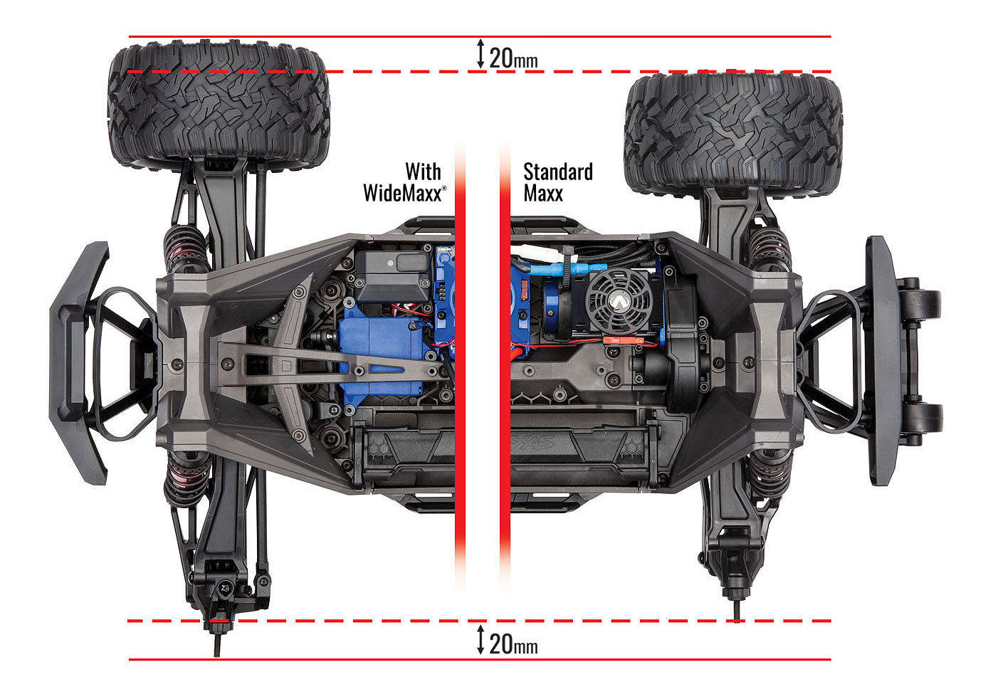 Dusty Motors Traxxas WideMaxx housse protection châssis