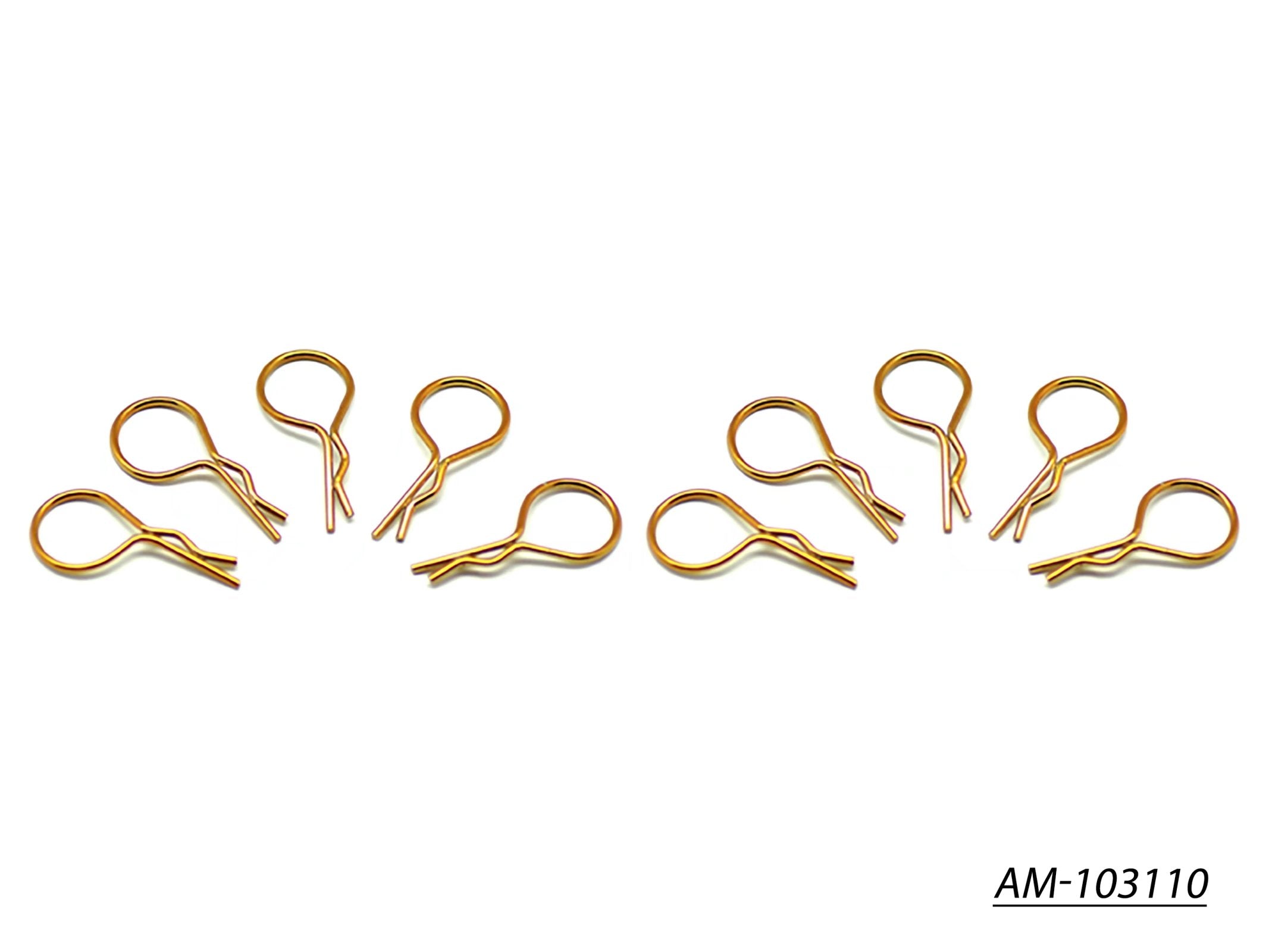 Arrowmax Body Clip Grands Clips Carrosserie 1/10 Doré x10