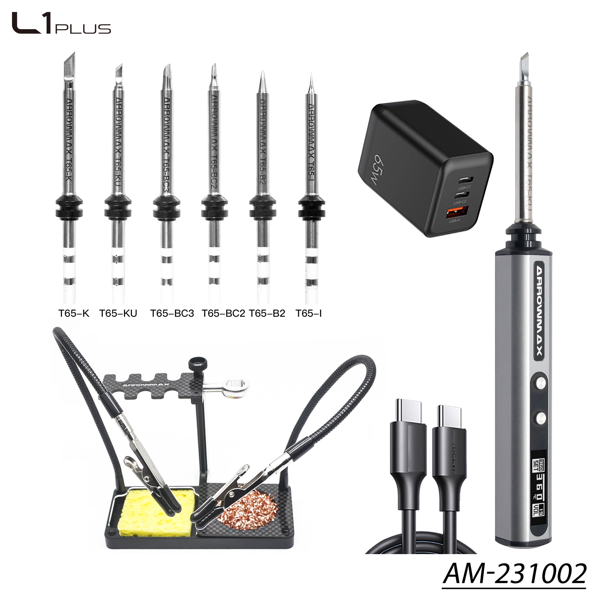 Arrowmax L1 PLUS Fer à Souder Set Support Alu AM-231002-G