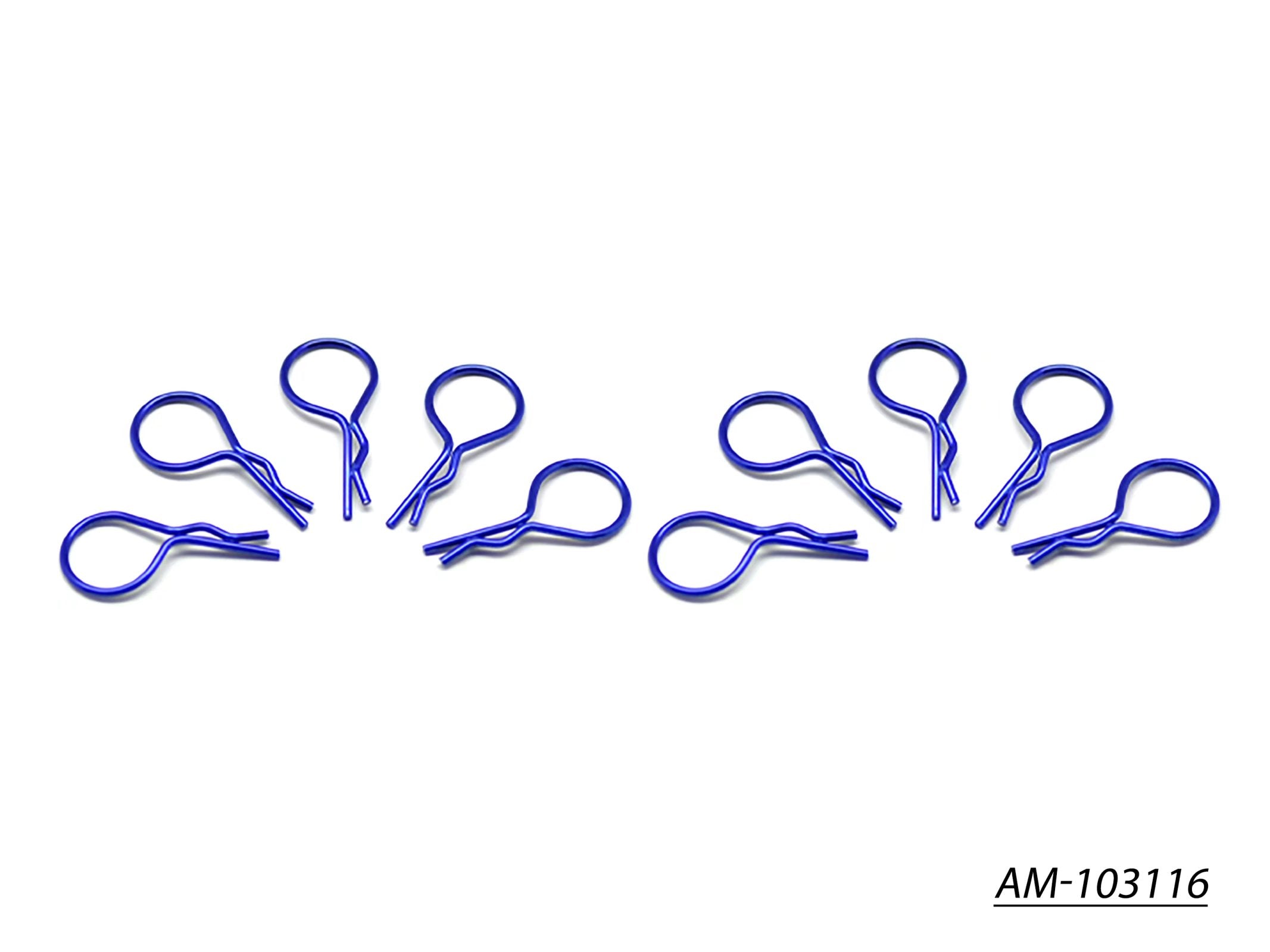 Arrowmax Body Clip 1/10 AM-103116 bleu métallique x10