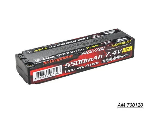 Arrowmax 2S LiPo Batterie 5500mAh 7,4V 70C AM-700120