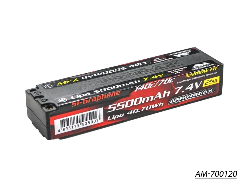 Arrowmax 2S LiPo Batterie 5500mAh 7,4V 70C AM-700120