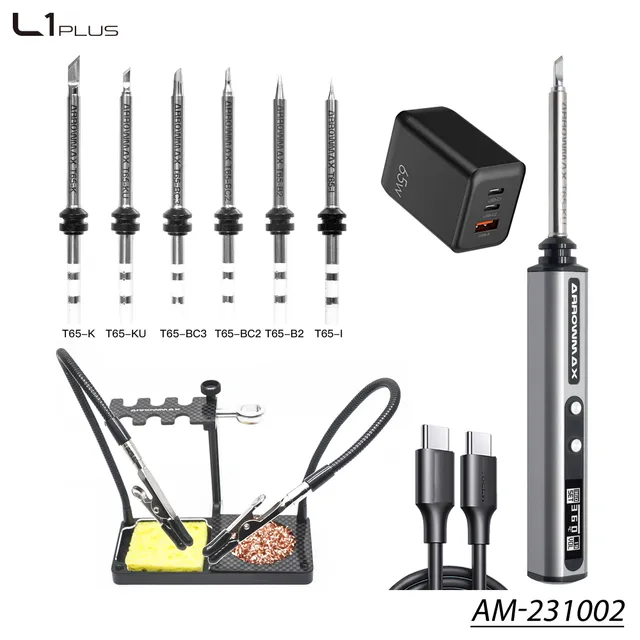 Arrowmax L1 PLUS Fer à Souder Set Support Alu AM-231002-G