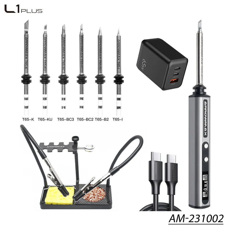 Arrowmax L1 PLUS Fer à Souder Set Support Alu AM-231002-G