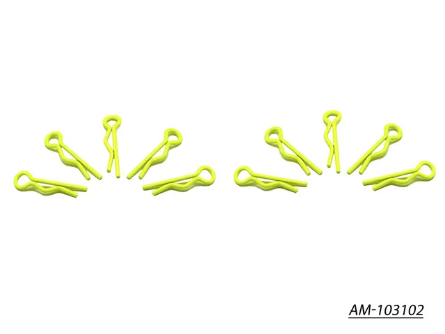 Arrowmax Body Clip Clips Carrosserie 1/10 Jaune x10
