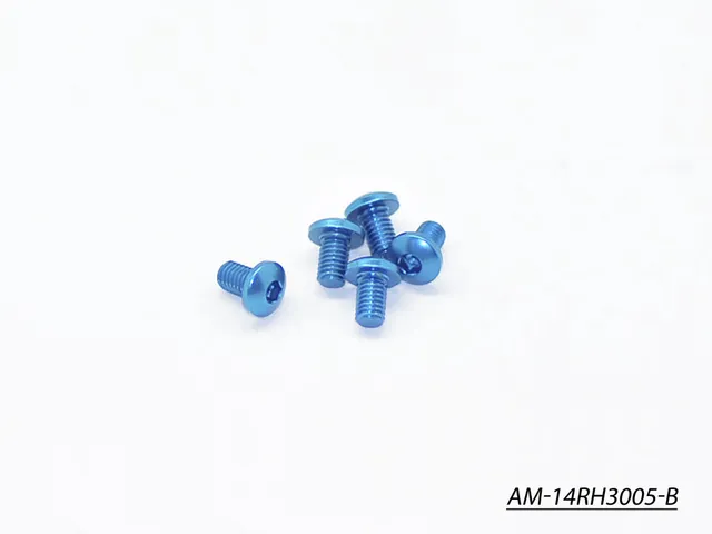 Arrowmax vis alu tête ronde M3x5 AM-14RH3005-B bleues lot 5