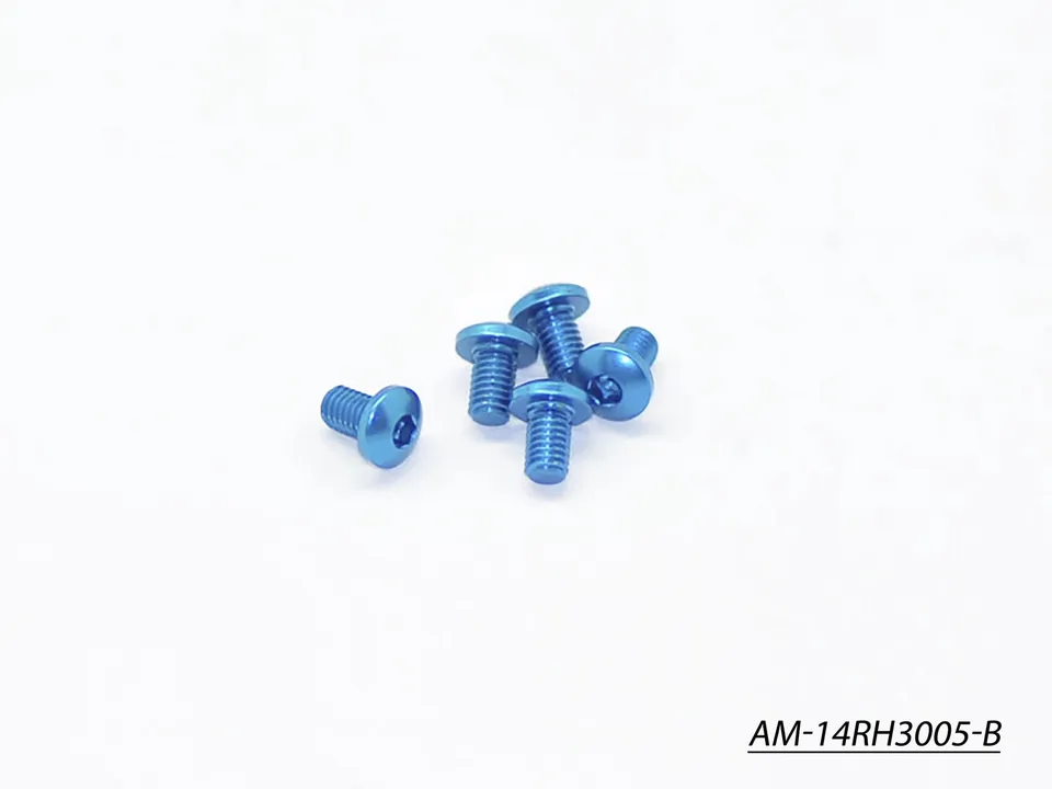 Arrowmax vis alu tête ronde M3x5 AM-14RH3005-B bleues lot 5