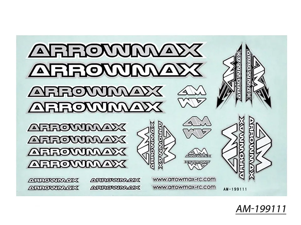 Arrowmax AM-199111 planche autocollants argent 14x21 cm