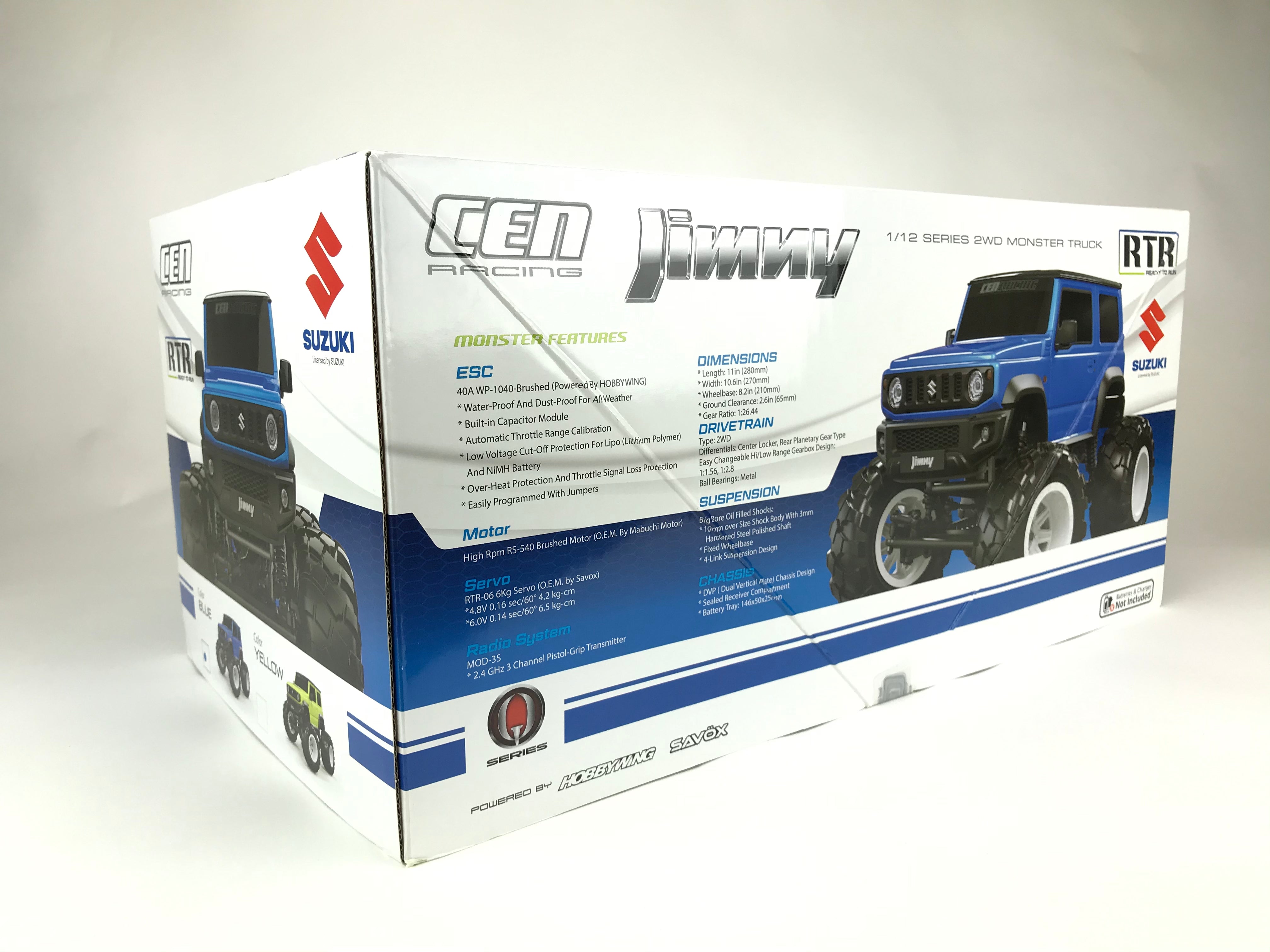 CEN Q-Series 8937 Suzuki Jimny monster truck RTR 1/12 bleu