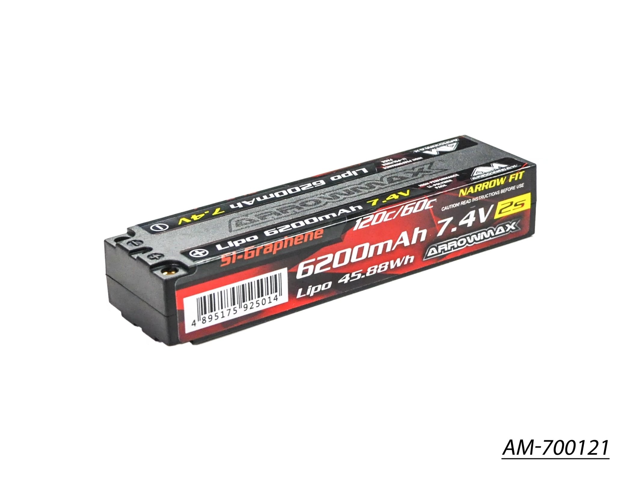 Arrowmax 2S LiPo AM-700121 batterie 6200mAh 7.4V 60C