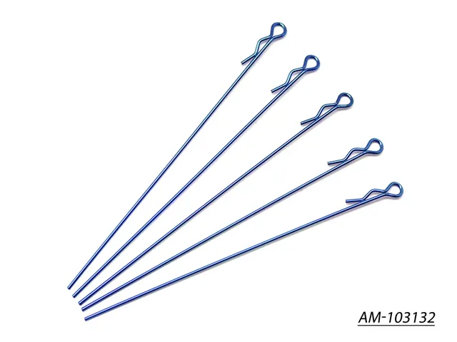 Arrowmax Body Clip AM-103132 clip carrosserie 1/10 bleu x5 extra long