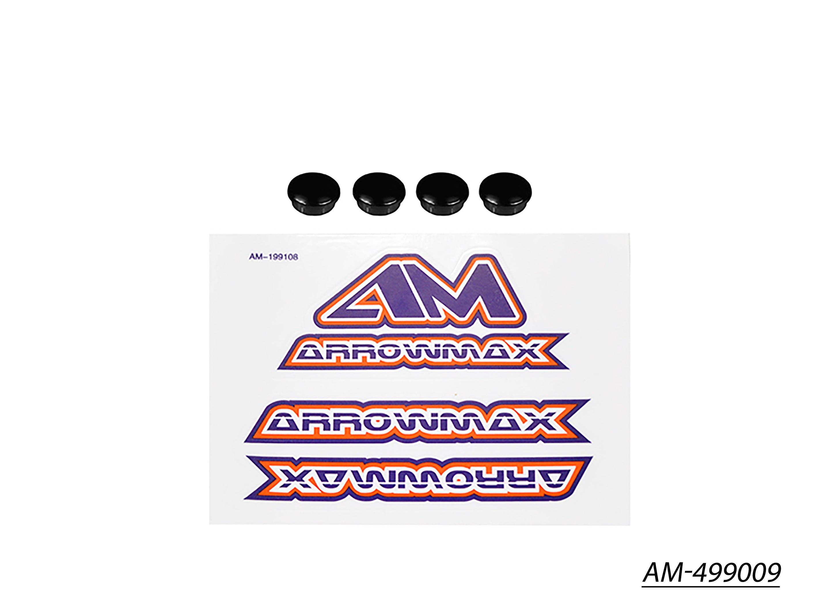 Arrowmax Honeycomb embout Lexan 14mm noir lot de 4 AM-499009
