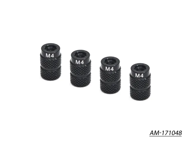 Arrowmax Setup System Écrou Alu 4mm 1/10 Noir Doré x4 AM-171048