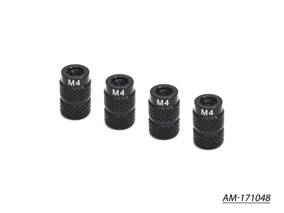 Arrowmax Setup System Écrou Alu 4mm 1/10 Noir Doré x4 AM-171048