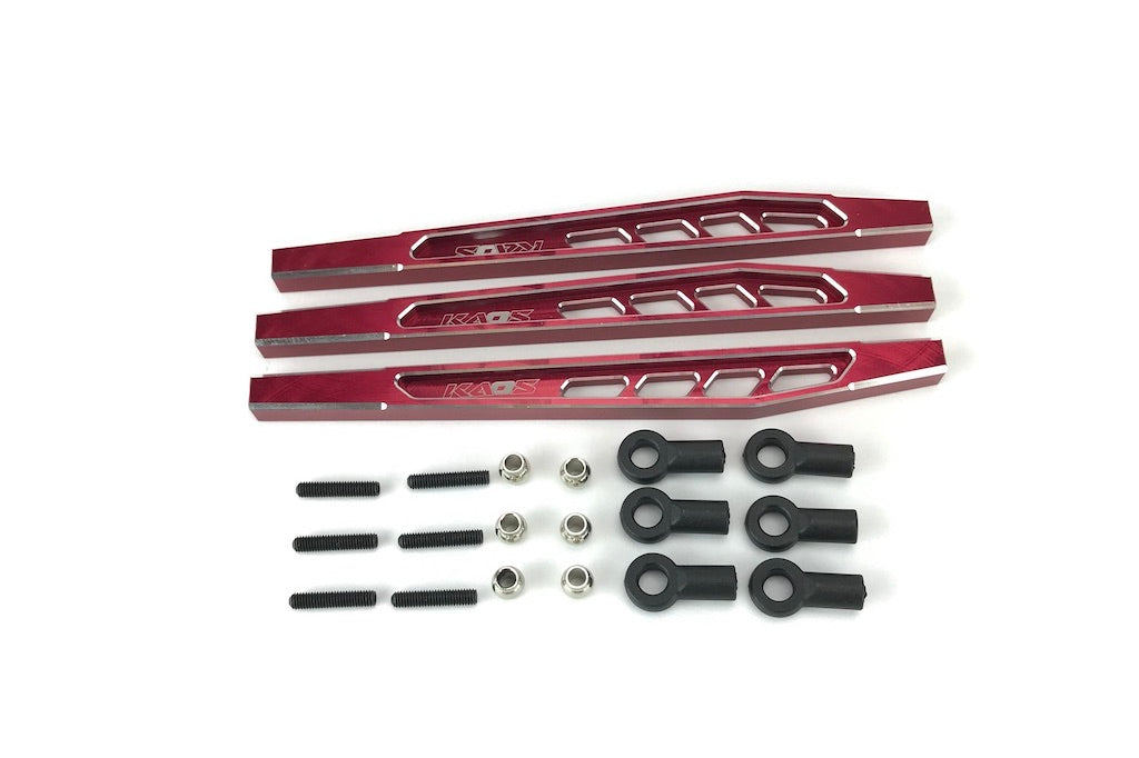 CEN KAOS CKD0370 biellettes suspension arrière alu 117mm rouge