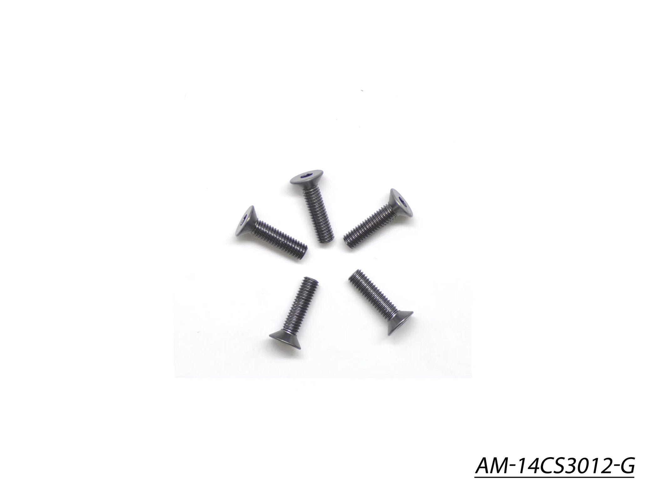 Arrowmax AM-14CS3012-G vis alu M3x12 fraisée grise x5
