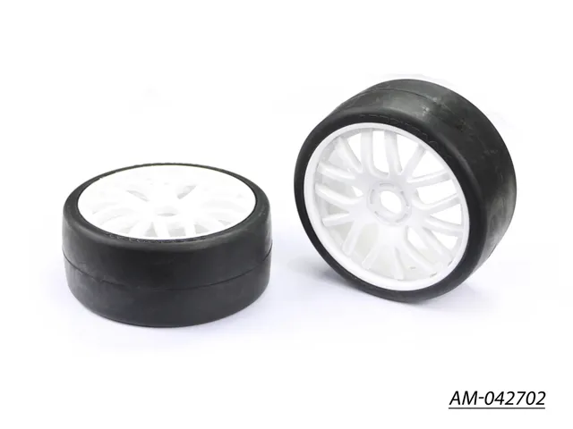 Arrowmax GT tires pneu 1/8 Medium AM-042702 blanc x2