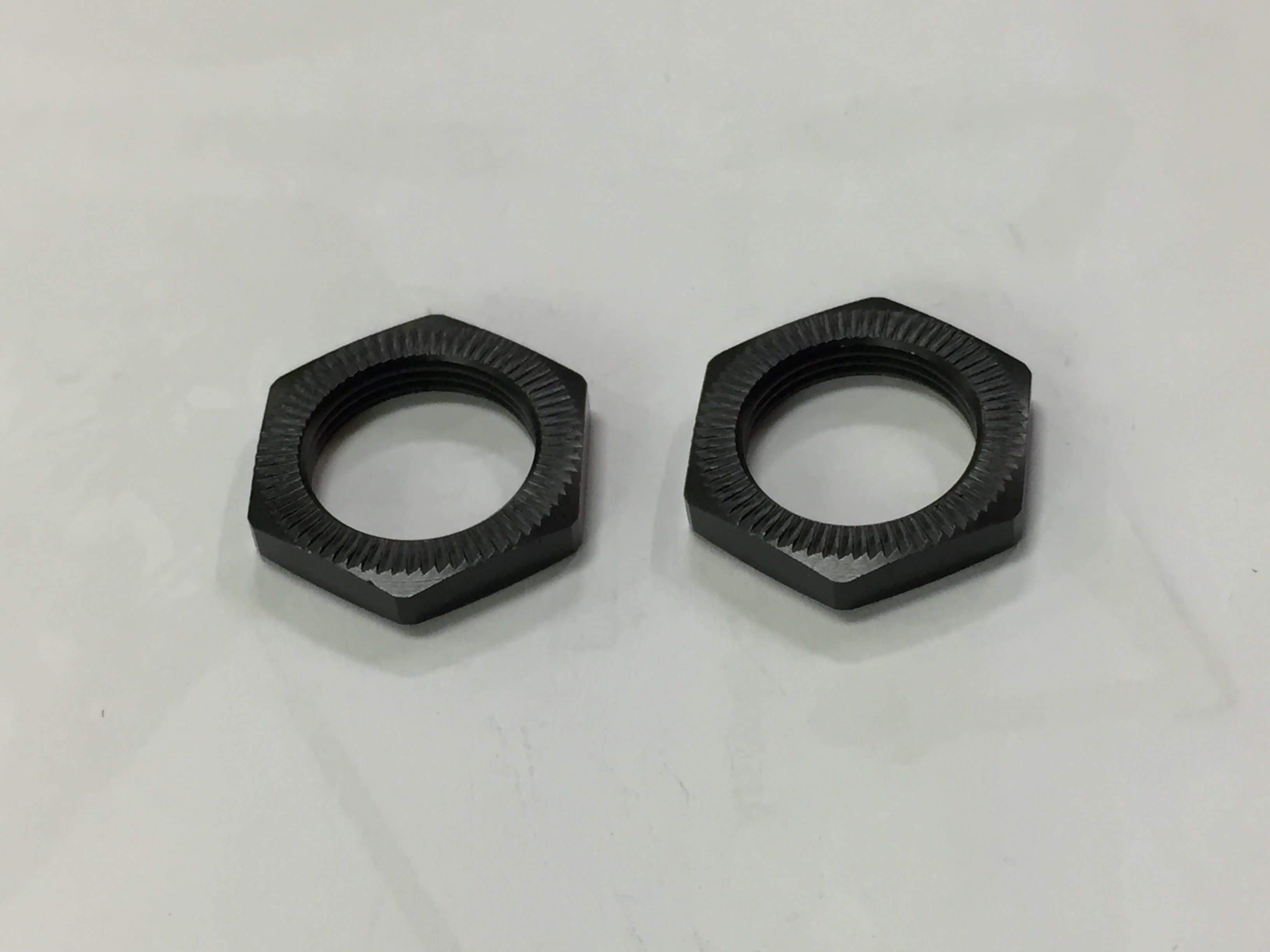 CEN GS535 Écrous de Roue 23mm Noirs Striés x2