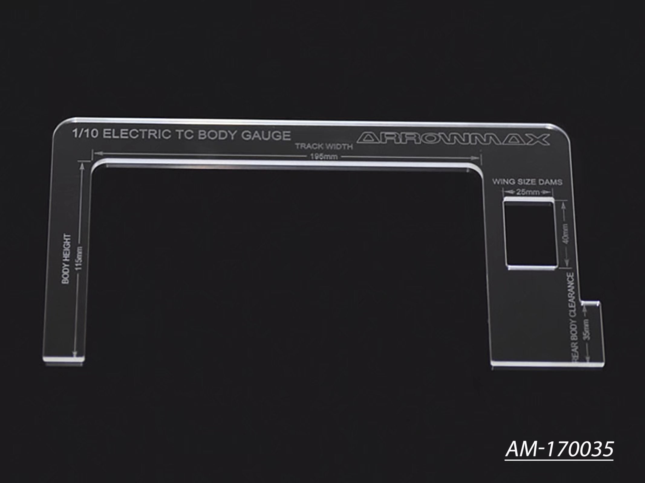 Arrowmax Setup Body Gauge 1/10 jauge carrosserie touring AM-170035