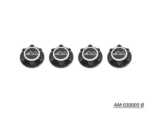 Arrowmax Écrou Roue Alu 1/8 Fermé Noir x4 AM-030005-B