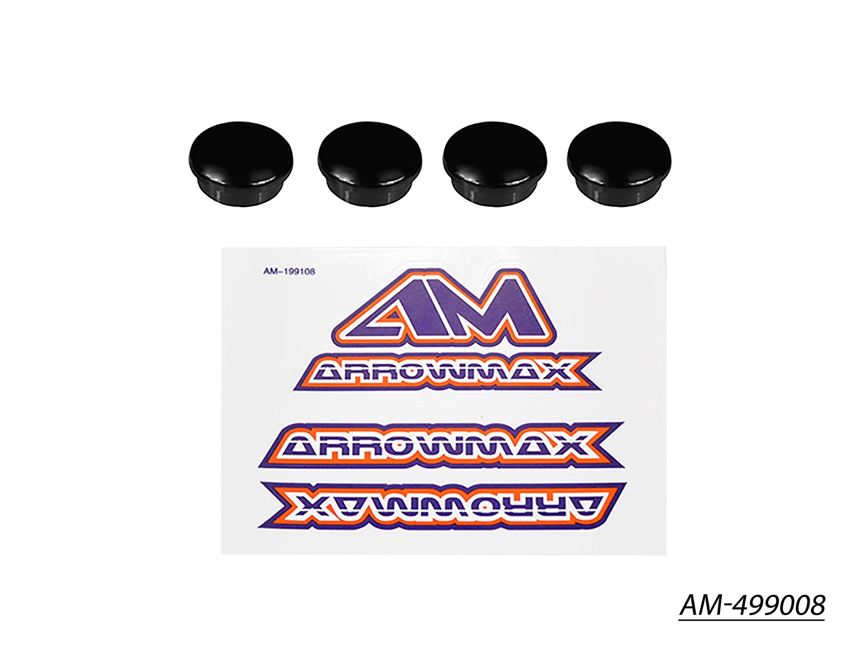 Arrowmax Honeycomb embout Lexan 14mm noir lot de 4 AM-499009
