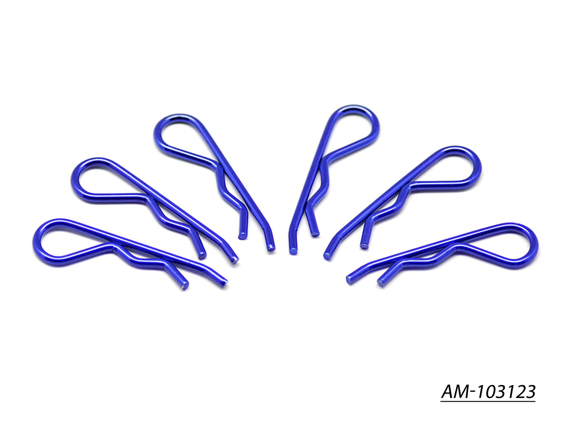 Arrowmax Body Clip Clips 1/8 Bleu Métallique x6 AM-103123